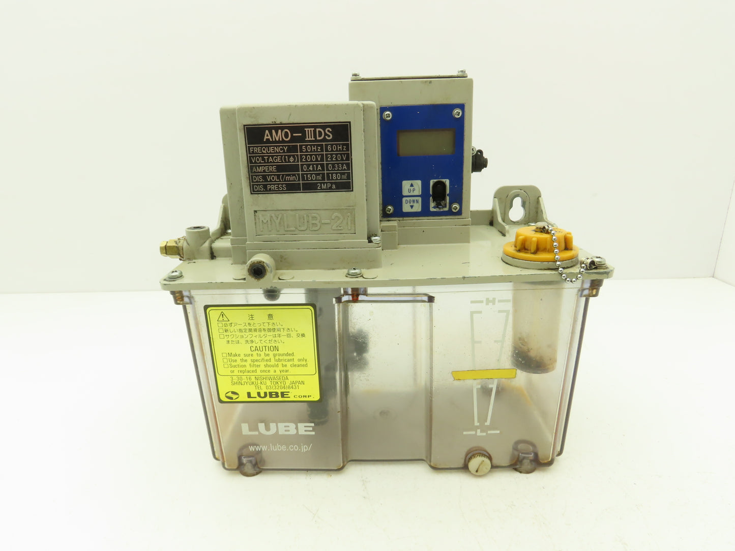 Lube AMO-IIIDS Digital Lubricator Oil Pump Oiler 3L Tank 180 mL/Min 220V 1PH