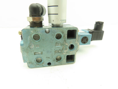 MAC 6512B-231-PM-611JJ Pneumatic 4/2 Single Solenoid Valve 24V 3/8" Sub-Base