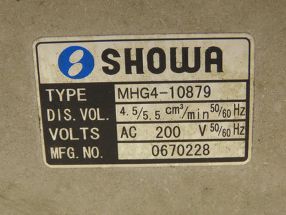 Showa MHG4-10879 Lubricator Grease Pump 5.5cc/min 400mL Tube 220V