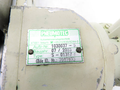 Pneumotec Belt Conveyor 3.5"W x 42.5"L 230/460V 3PH 16FPM Bracket Mount