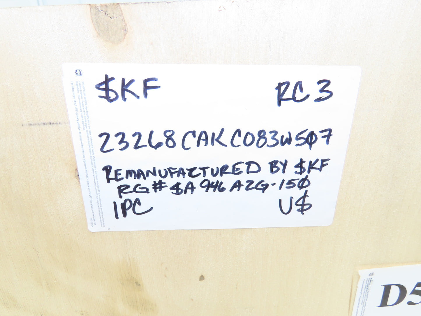 SKF 23268 CAK/C083W507 Spherical Roller Bearing 340mm ID 620mm OD 224mm Width