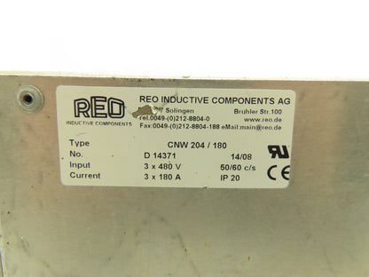 REO Inductive Components CNW 204/180 Mains Line Filter 3 x 480V 50/60Hz 3 x 180A