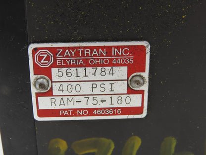 Zaytran RAM-75-180 Pneumatic Rotary Actuator 180° Rotation 5/8" Shaft 1/4" NPT