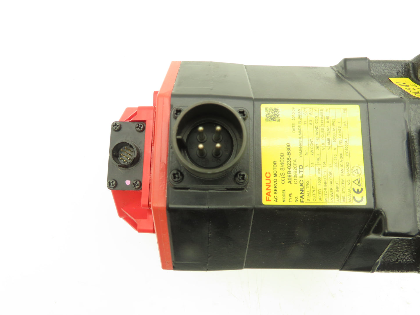 Fanuc A06B-0235-B300 AC Servo Motor 2.5kW 184V 3Ph 4000RPM Encoder A8602000T301