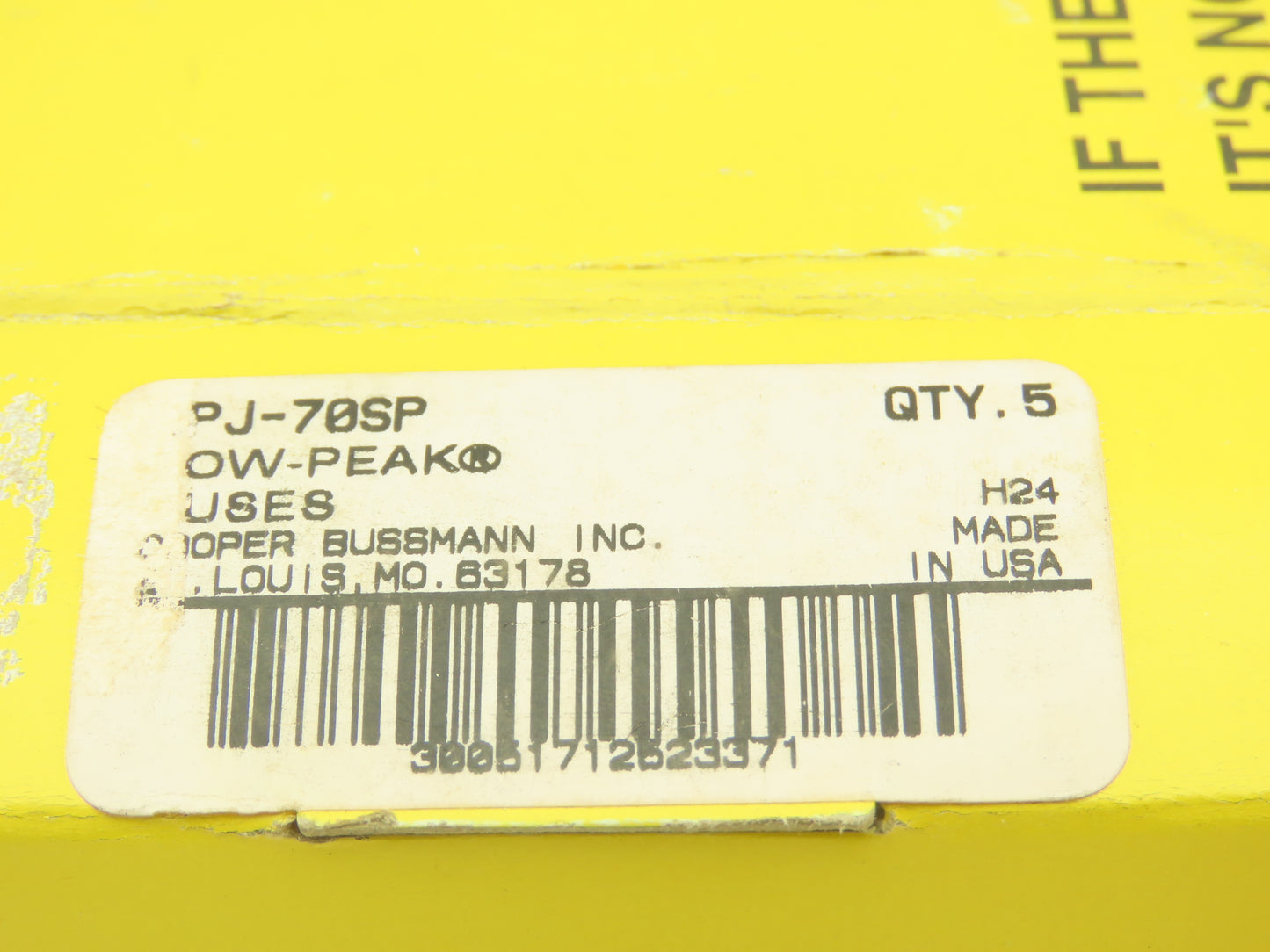 Cooper Bussman LPJ-70SP Fuses 70A 600VAC Dual Element Time Delay Lot of 5