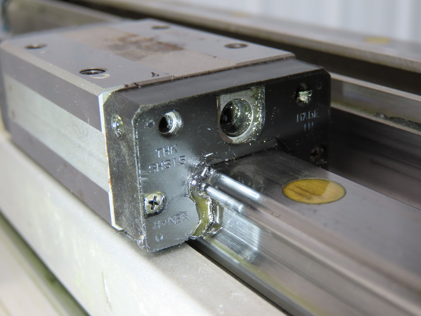 Pneumotec Motorized Linear Center Guide 2-Rail Bearing Blocks SHS15 44" Travel