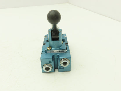 MAC 1183A-36 Pneumatic Control Valve With Hand Lever 150PSI 1/4" NPT Ports