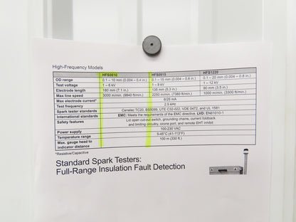 BETA HFS0610 LaserMike Sparktester Wire Cable Coating 6kv High Frequency