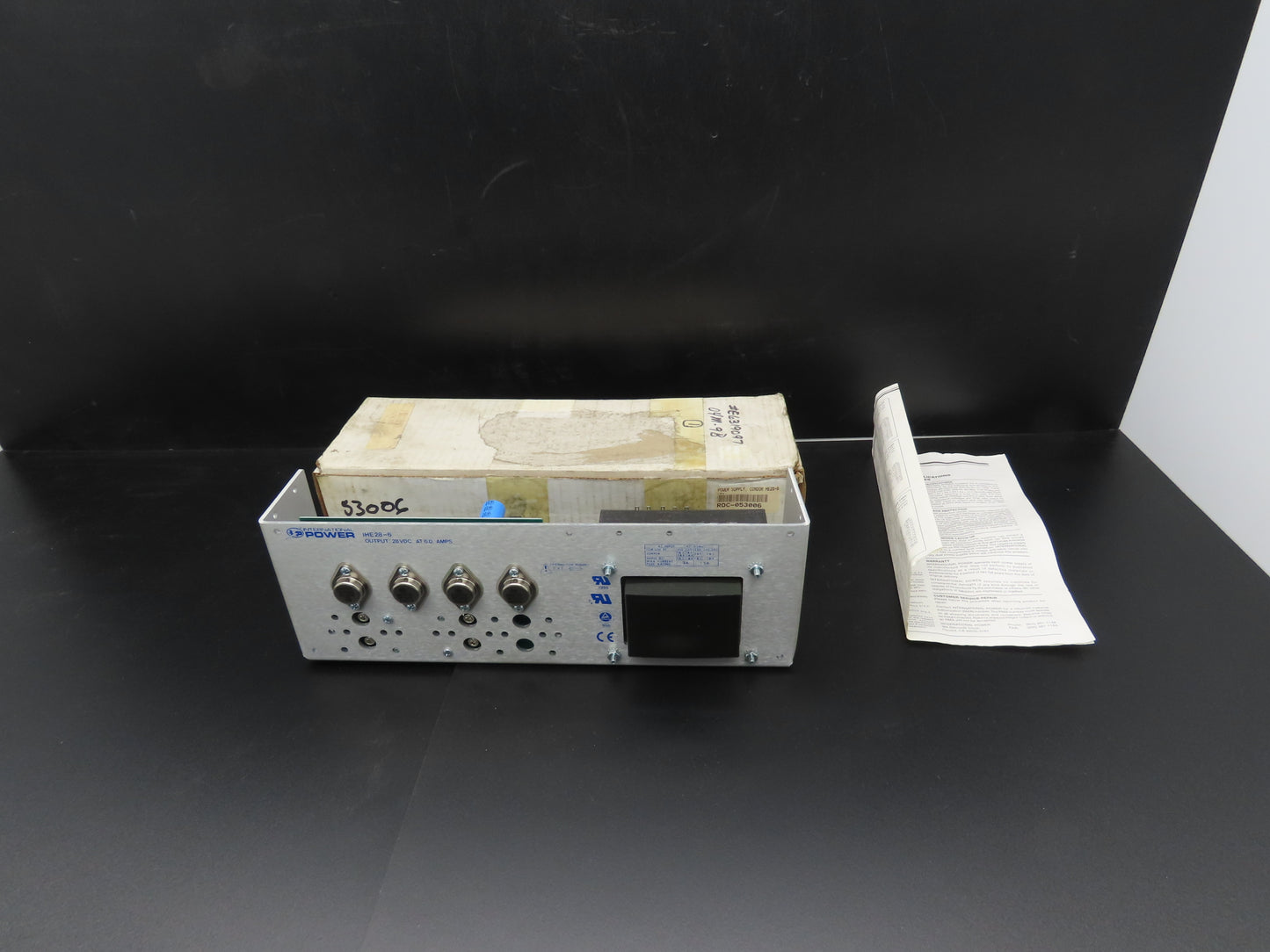International IHE-28-6 DC Power Supply 100-240VAC 47-63Hz Input 28VDC 6A Output
