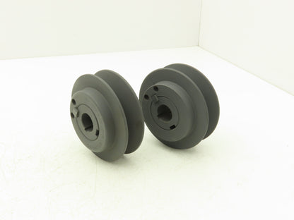 Browning 1VP44X7/8 Variable Pitch Sheave 1 Groove A/B Belt 7/8" Bore Lot of 2
