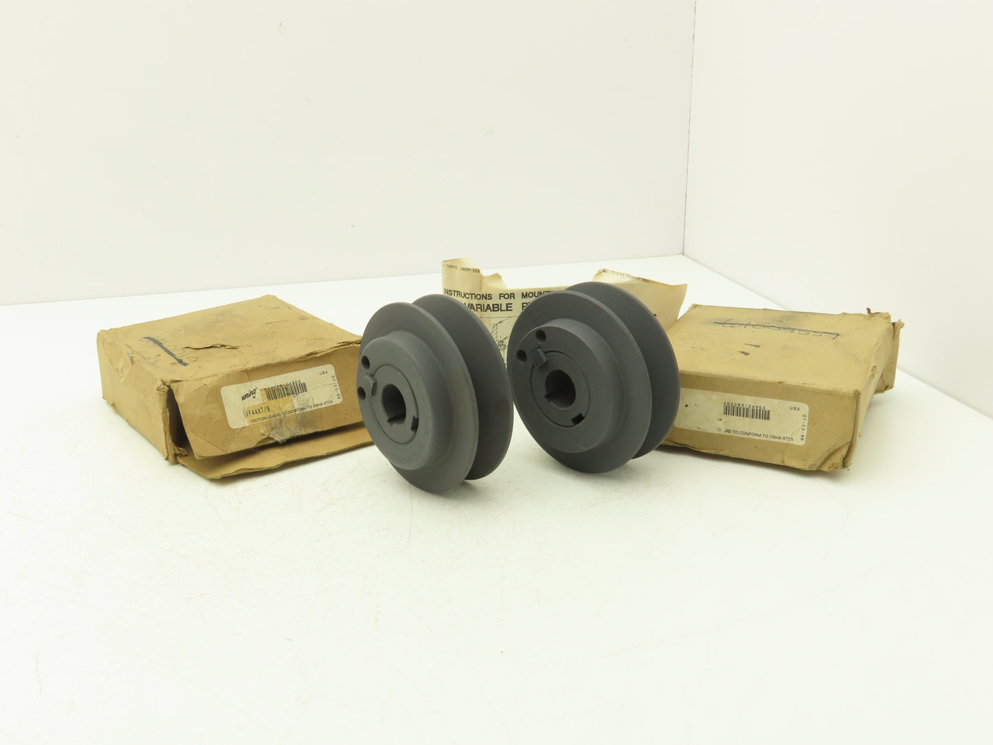 Browning 1VP44X7/8 Variable Pitch Sheave 1 Groove A/B Belt 7/8" Bore Lot of 2