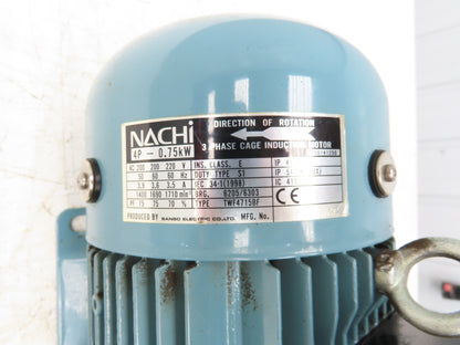 Nachi UVN-1A-0A2-0.7-4-11 Variable Hydraulic Uni-Pump 1160psi 0.75kw 220V 4P 3Ph