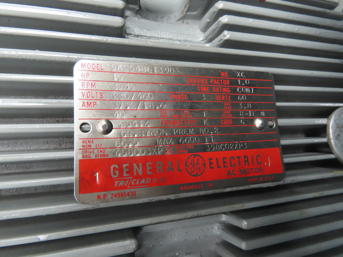 Spencer Centrifugal Multistage Blower Vacuum 450CFM 6x6" GE 15Hp 230/460V 3Ph