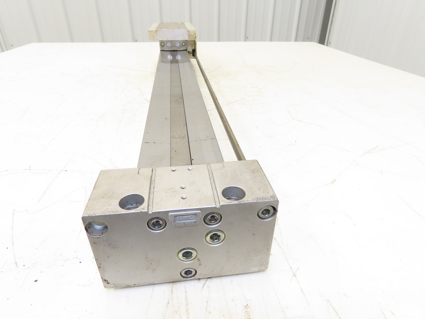 SMC Pneumatic Stroke Reading Rodless Cylinder w/ Brake 40mm Bore 750mm Stroke