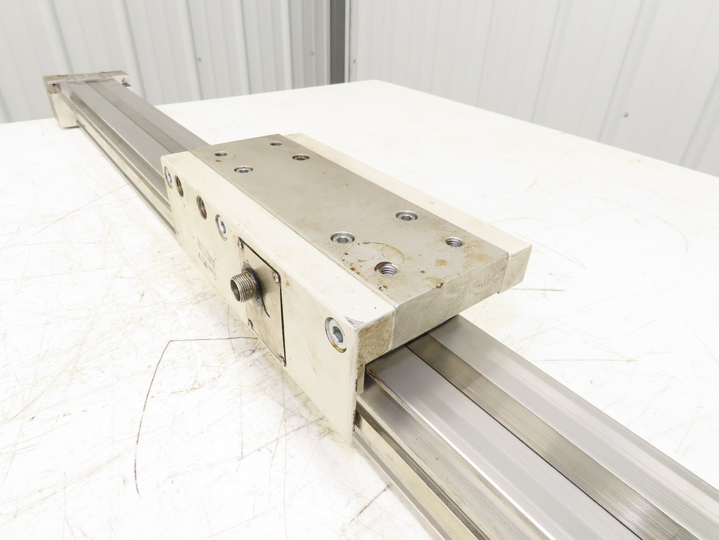 SMC Pneumatic Stroke Reading Rodless Cylinder w/ Brake 40mm Bore 750mm Stroke