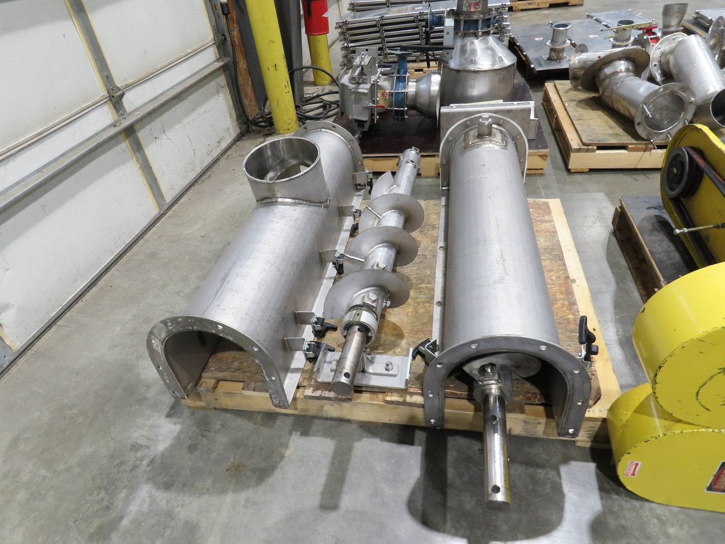 BW Sinclair 10" Screw Conveyor Food Grade Dry Bulk Feeder 3PH Belt Drive 128'