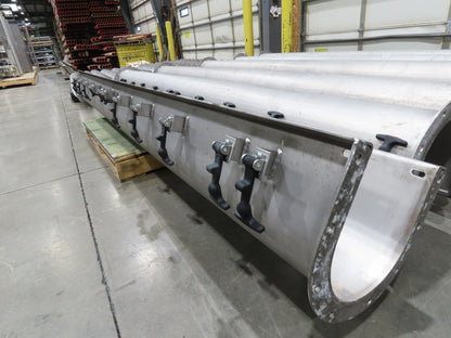 BW Sinclair 10" Screw Conveyor Food Grade Dry Bulk Feeder 3PH Belt Drive 128'