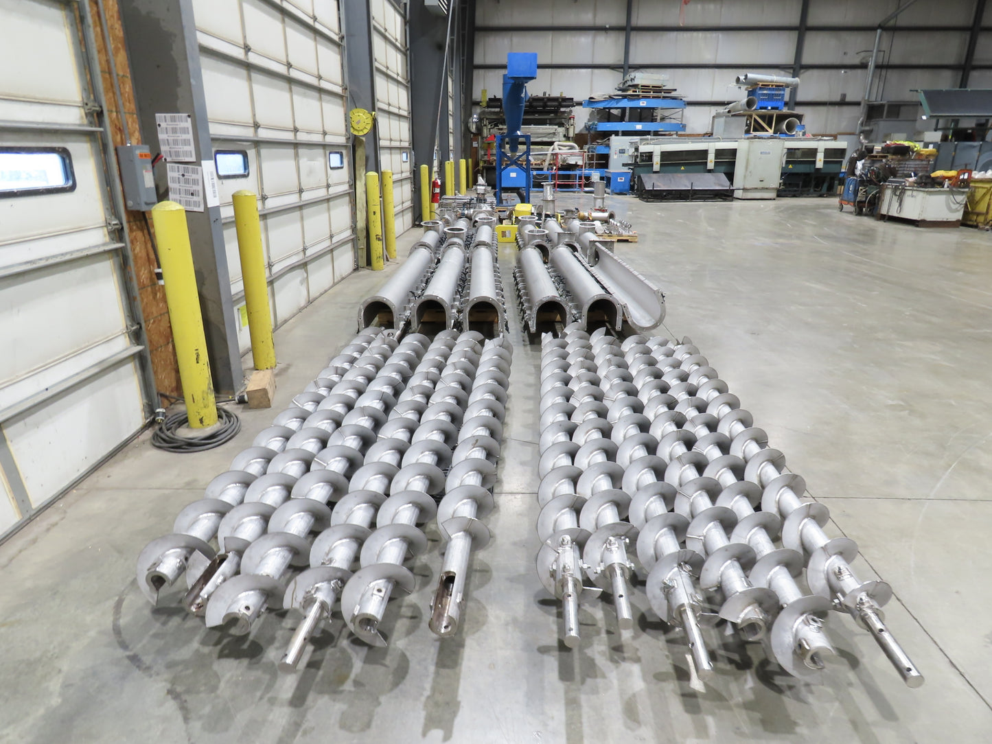 BW Sinclair 10" Screw Conveyor Food Grade Dry Bulk Feeder 3PH Belt Drive 128'