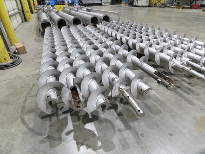 BW Sinclair 10" Screw Conveyor Food Grade Dry Bulk Feeder 3PH Belt Drive 128'