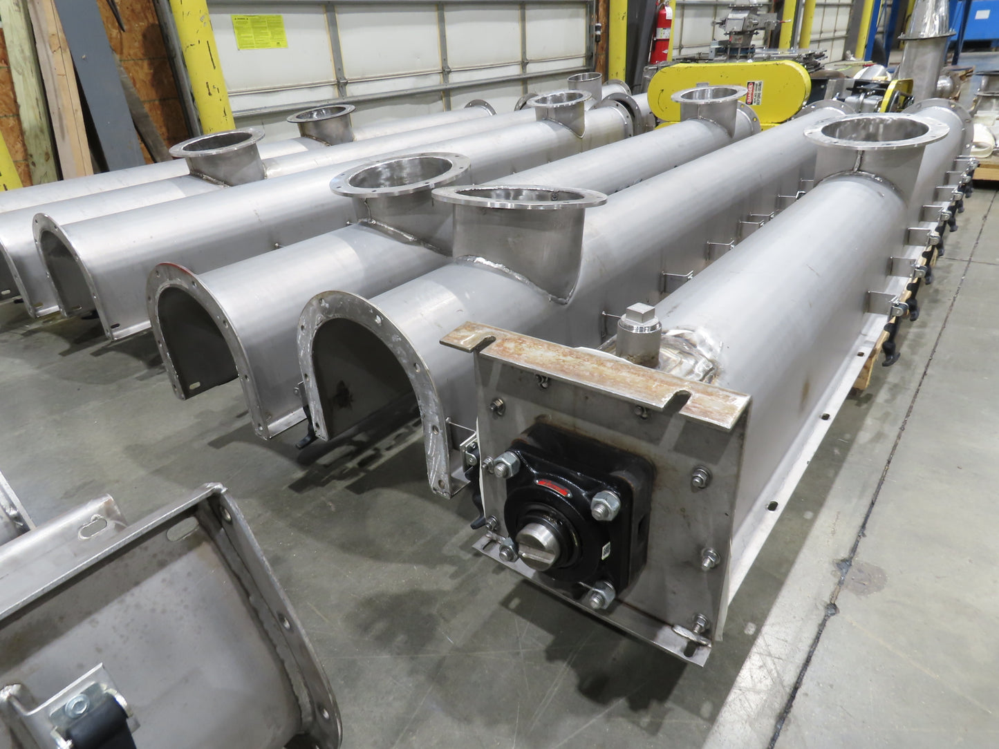 BW Sinclair 10" Screw Conveyor Food Grade Dry Bulk Feeder 3PH Belt Drive 128'