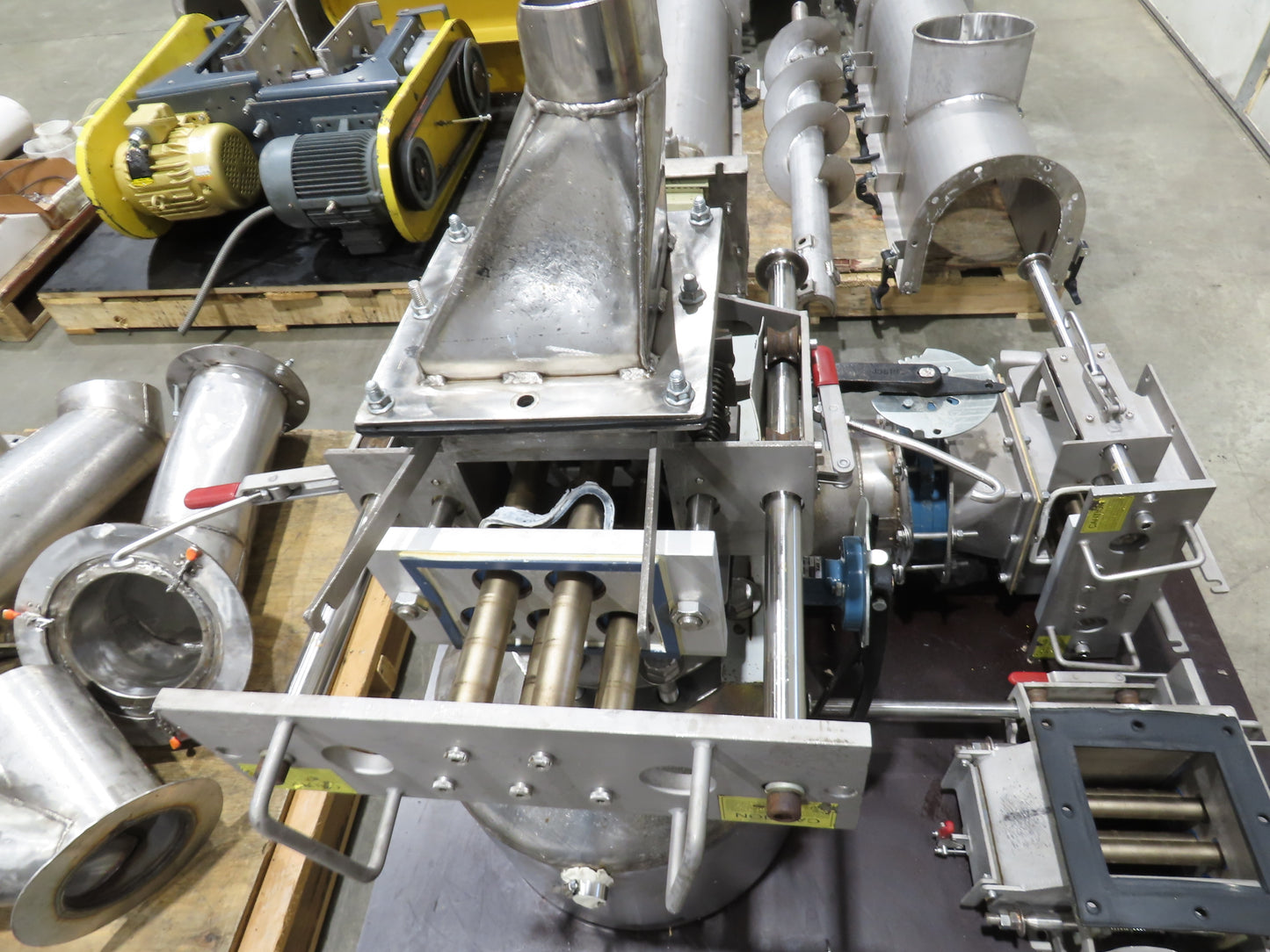 BW Sinclair 10" Screw Conveyor Food Grade Dry Bulk Feeder 3PH Belt Drive 128'