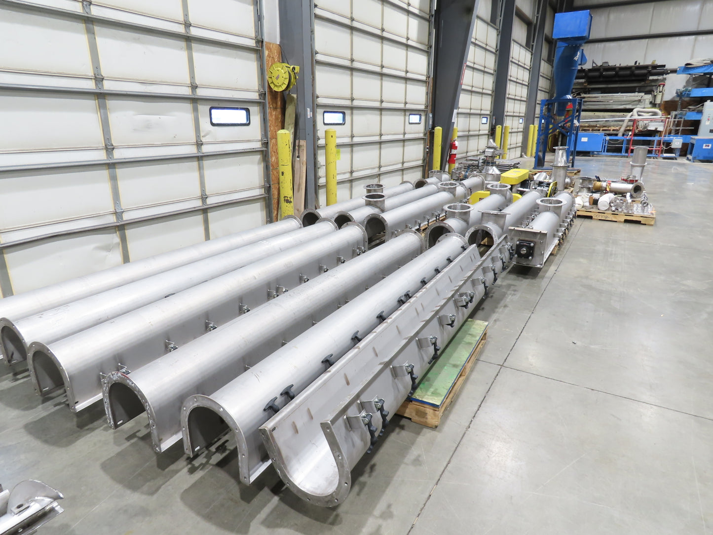 BW Sinclair 10" Screw Conveyor Food Grade Dry Bulk Feeder 3PH Belt Drive 128'