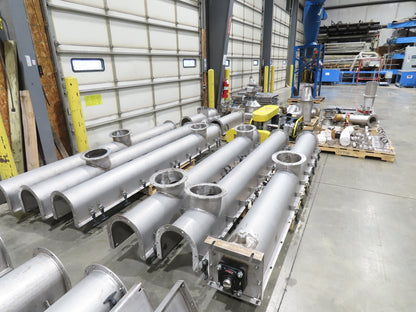 BW Sinclair 10" Screw Conveyor Food Grade Dry Bulk Feeder 3PH Belt Drive 128'