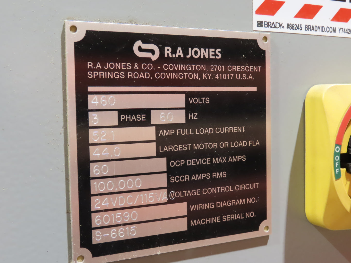 RA Jones Wraptor Package Sleever Cartoner Wrap Machine 460V 3PH