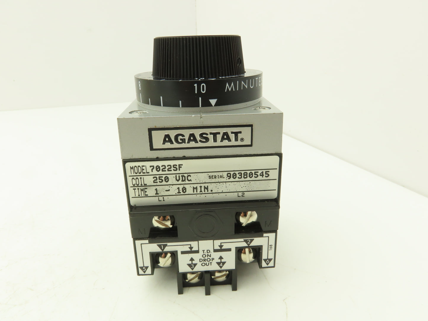 Agastat 7022SF Time Delay Relay 10 Amp Programable 1-10 Minutes 250VDC