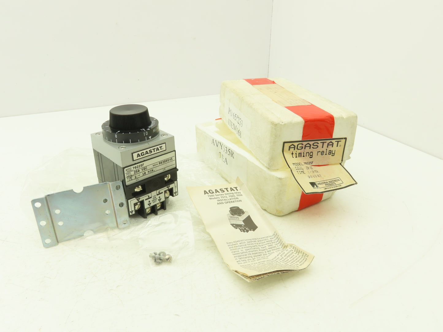 Agastat 7022SF Time Delay Relay 10 Amp Programable 1-10 Minutes 250VDC