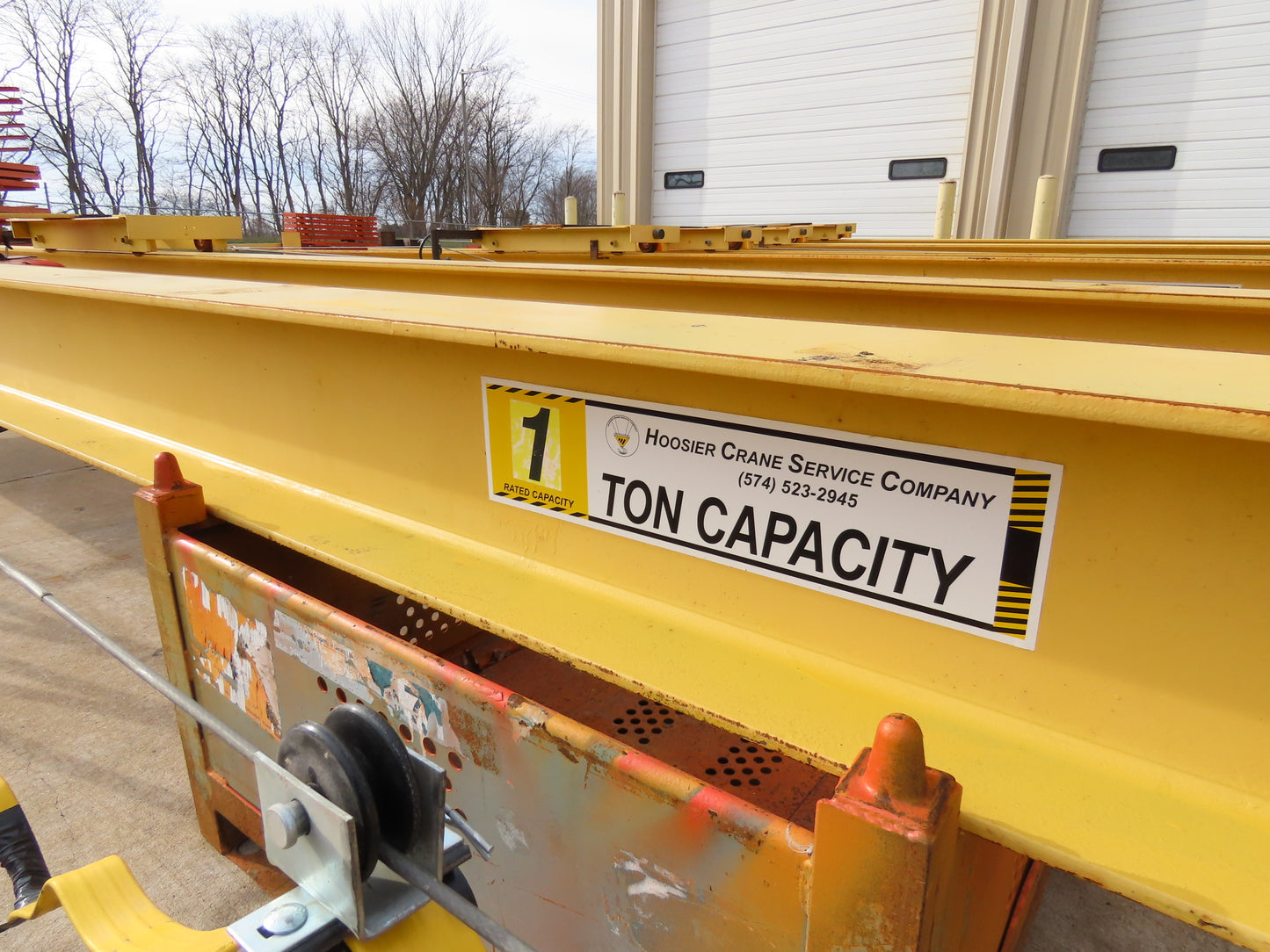 Harrington 1 Ton Free Standing 3-Bridge Crane System 39' 3" Span 225' Runway