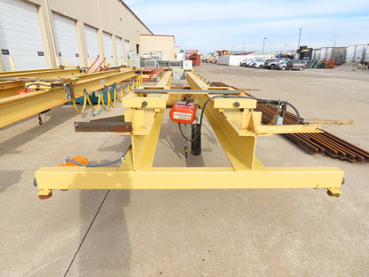 Harrington 1 Ton Free Standing 3-Bridge Crane System 39' 3" Span 225' Runway