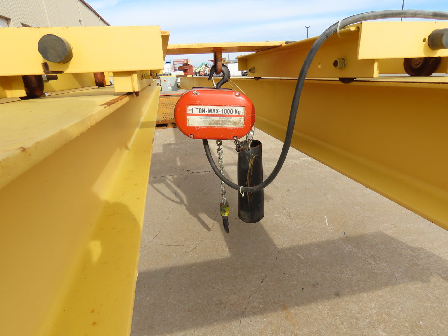 Harrington 1 Ton Free Standing 3-Bridge Crane System 39' 3" Span 225' Runway