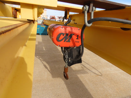 Harrington 1 Ton Free Standing 3-Bridge Crane System 39' 3" Span 225' Runway