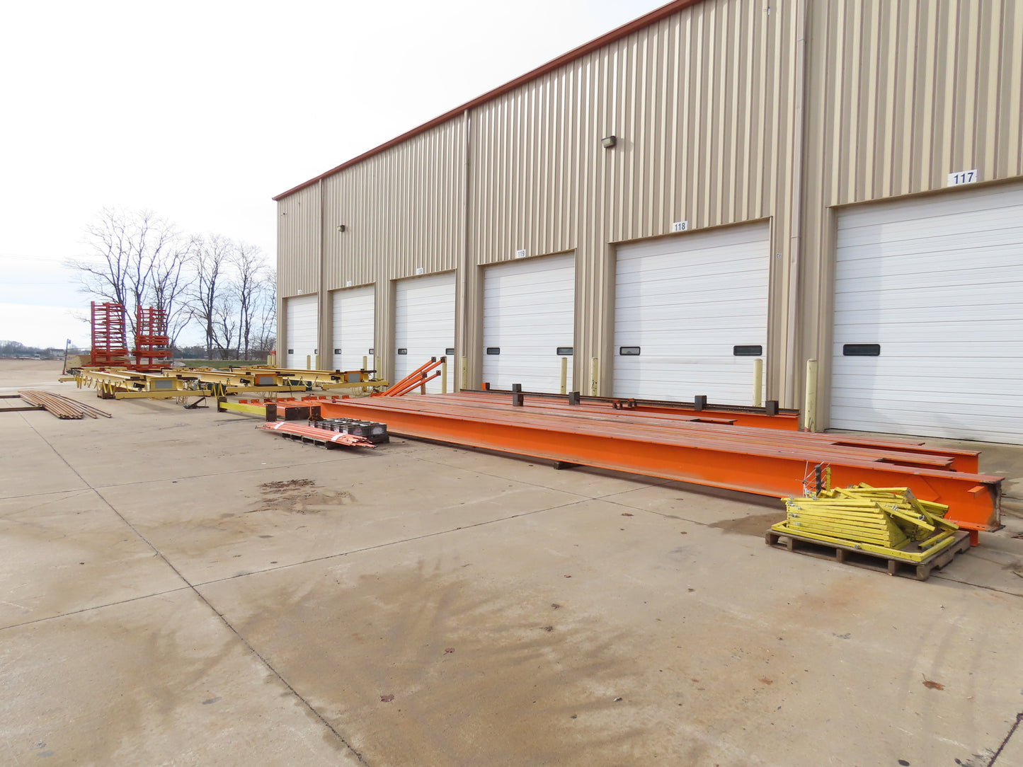 Harrington 1 Ton Free Standing 3-Bridge Crane System 39' 3" Span 225' Runway