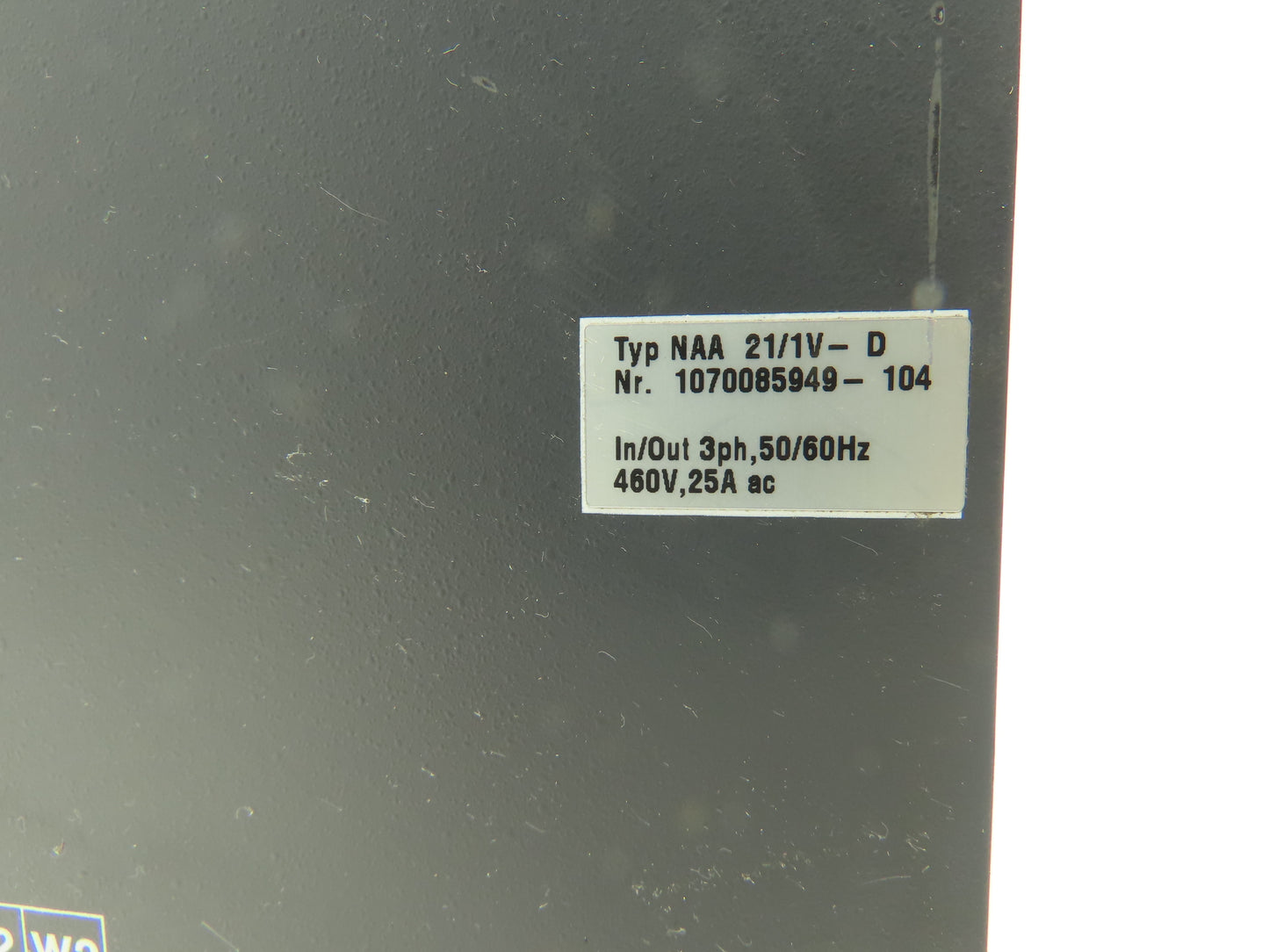 Bosch NAA 21/1V-D Power Feed Unit for Digital Servo Drive 460v 3ph 50/60Hz 25A