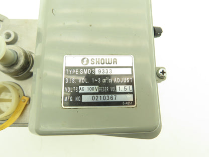 Showa SMD3-9333 Lubrication Oil Pump Machine Oiler 1.5L Tank 100VAC