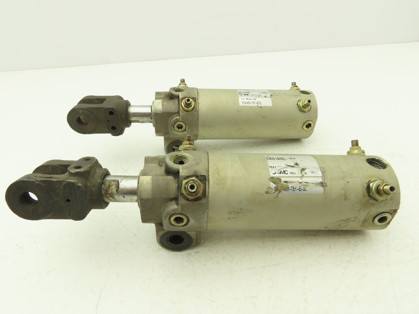 SMC CKG1A50-75Y Pneumatic Air Clamp Cylinder 50mm Bore 75mm Stroke  Lot of 2