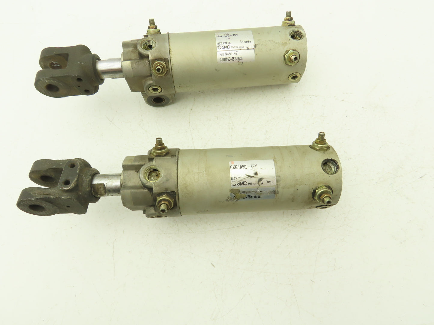 SMC CKG1A50-75Y Pneumatic Air Clamp Cylinder 50mm Bore 75mm Stroke  Lot of 2
