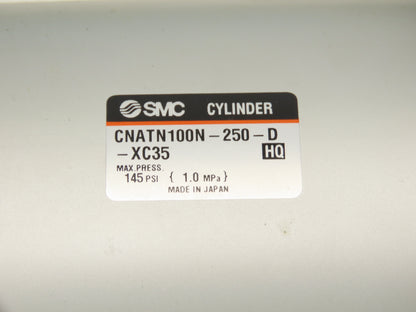 SMC CNATN100N-250-D-XC35 Pneumatic Air Cylinder 100mm x 250mm Stroke w/Rod Lock
