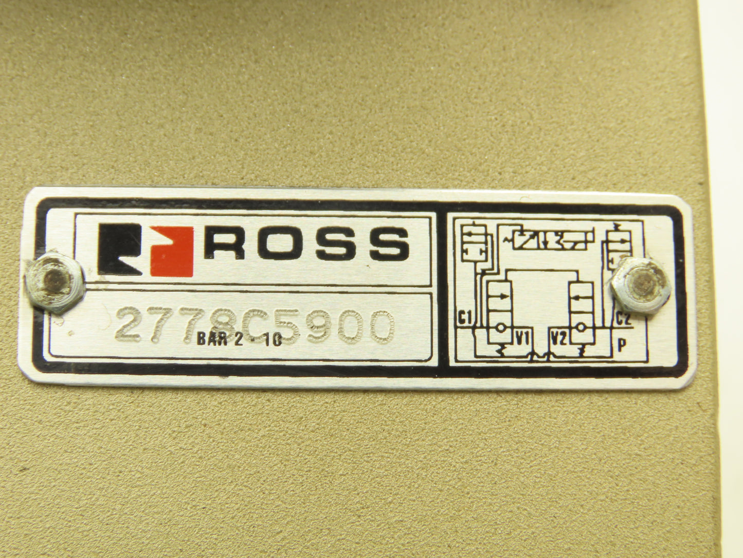 Ross 2778C5900 Pilot Operated Dual Check Valve 3/4"NPT 120VAC 48VDC 2778A5900