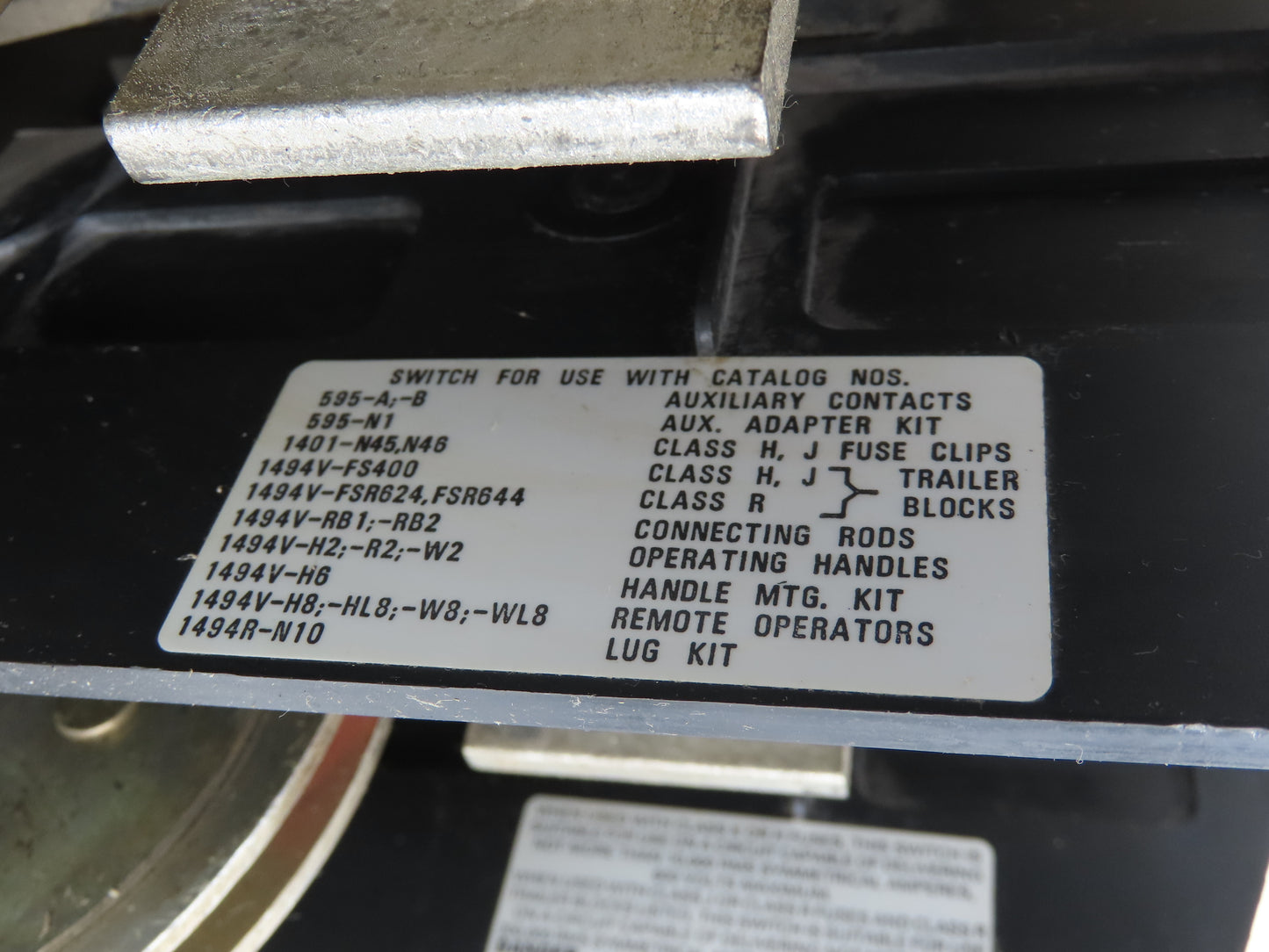 A-B 1494 Rod Operated Safety Discconnect Switch 400A 3ph Operator Only