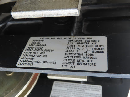 A-B 1494 Rod Operated Safety Discconnect Switch 400A 3ph Operator Only