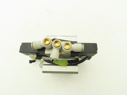 SMC CDVQ2B80-23-DCJ1649J Air Cylinder 80mm Bore 23mm Stroke w/Solenoid Valve 24V