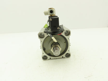 SMC CDVQ2B80-23-DCJ1649J Air Cylinder 80mm Bore 23mm Stroke w/Solenoid Valve 24V