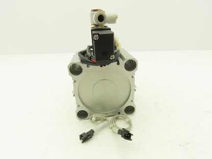 SMC CDVQ2B80-23-DCJ1649J Air Cylinder 80mm Bore 23mm Stroke w/Solenoid Valve 24V