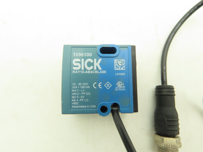 Sick RAY10-AB4CBLA00 Photoelectric Proximity Sensor 0-1.5m Sensing Range 1096100