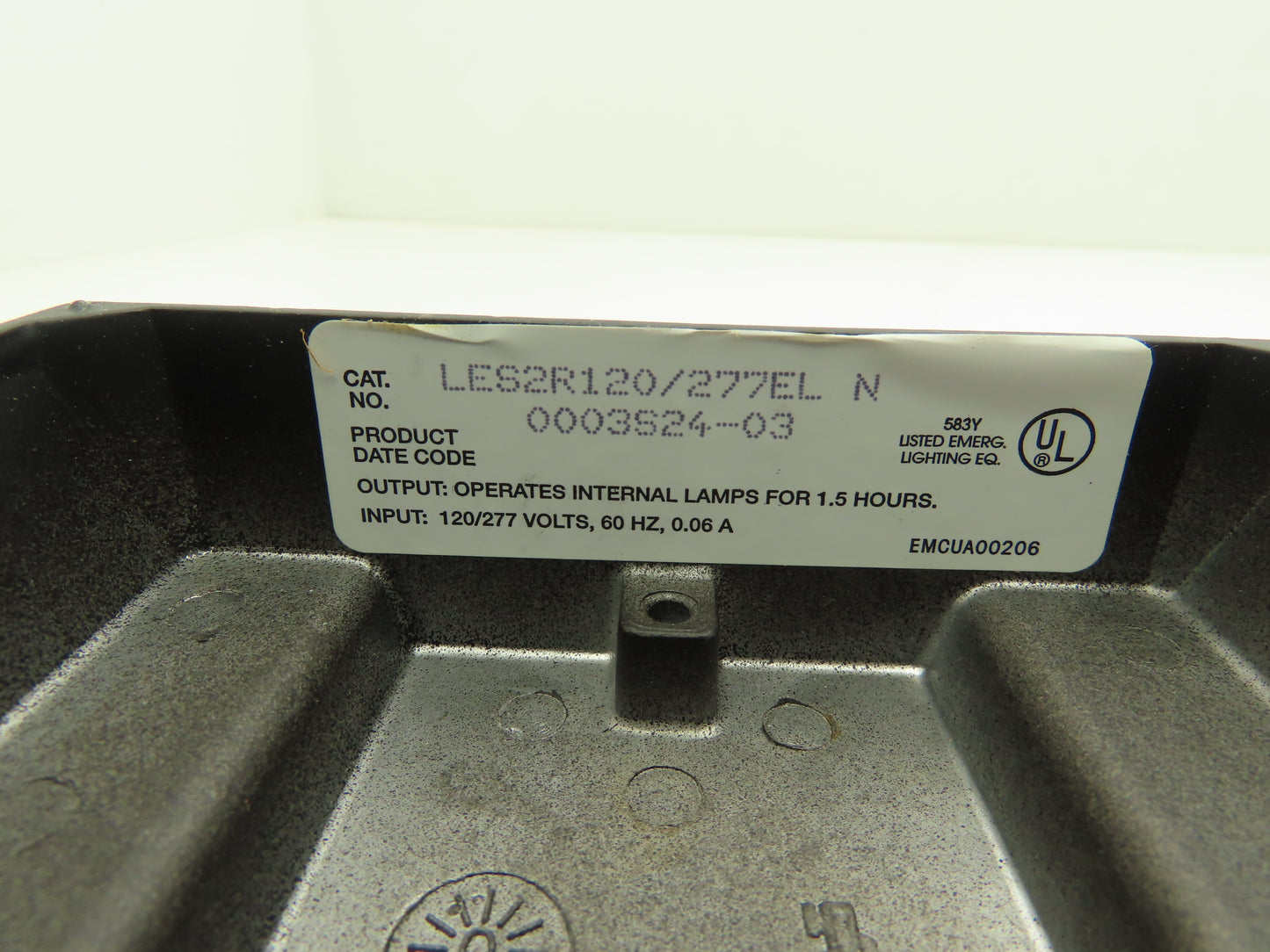 Lithonia Lighting 285418 Brushed Aluminum Red LED Emergency Exit Sign 120/277VAC