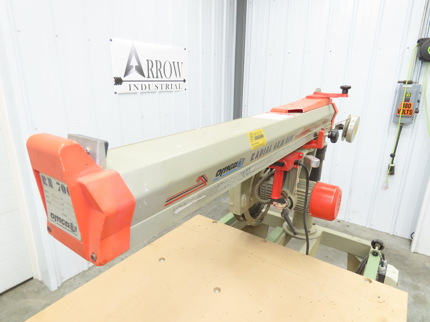Omga RN 700 Radial Arm Saw 14" Blade 4Hp Motor 36-5/8" 700mm Rip 230/460V 3Ph