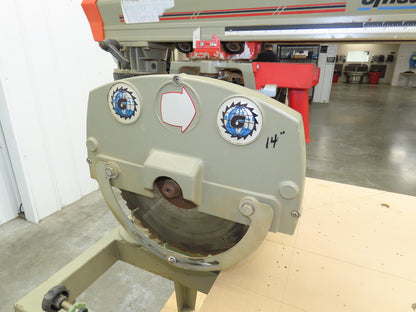 Omga RN 700 Radial Arm Saw 14" Blade 4Hp Motor 36-5/8" 700mm Rip 230/460V 3Ph